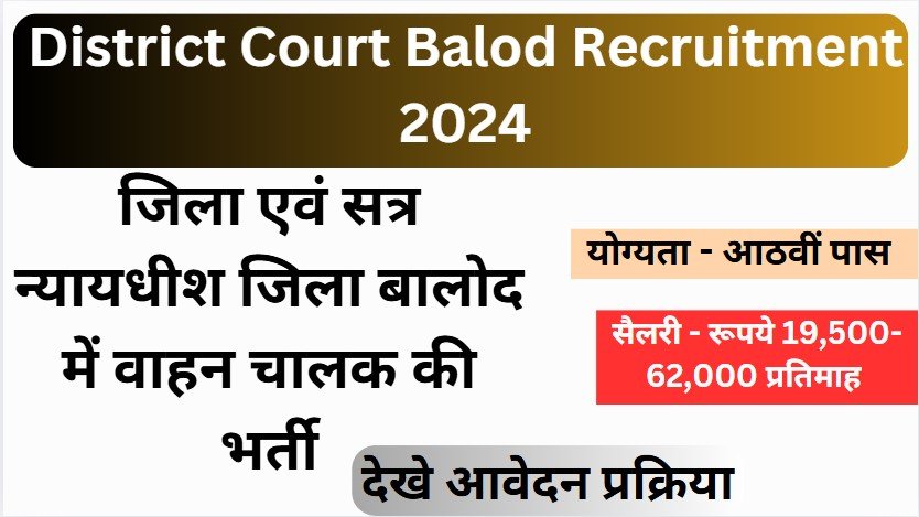 District Court Balod Recruitment