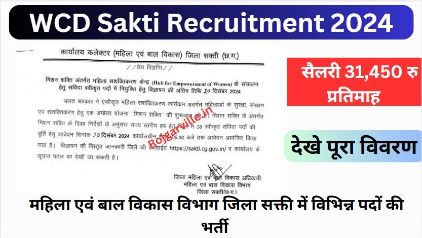 WCD Sakti Recruitment