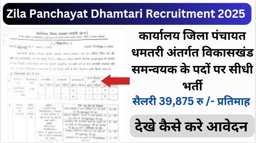 Zila Panchayat Dhamtari Recruitment