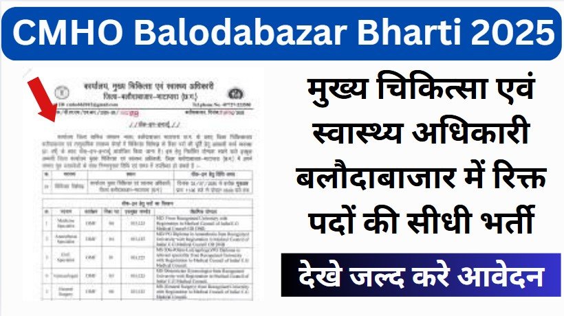 CMHO Balodabazar Bharti
