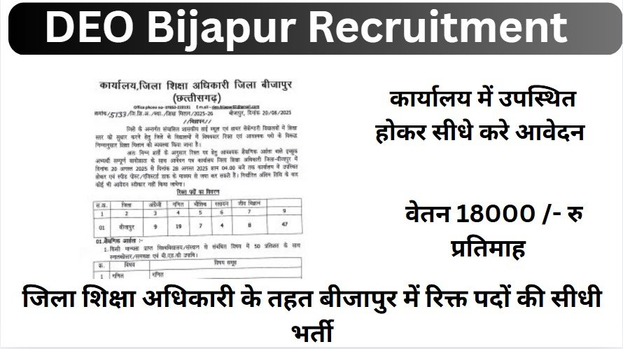 DEO Bijapur Recruitment