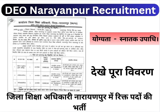 DEO Narayanpur Recruitment 2025
