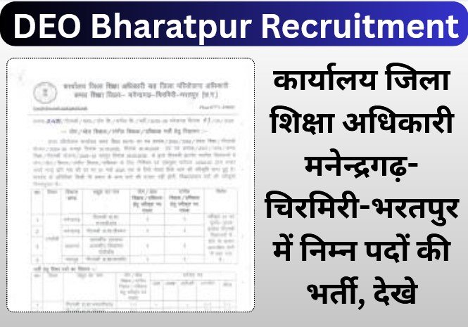 DEO Bharatpur Recruitment